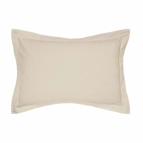 Plain Dye Oxford Pillowcase - Stone